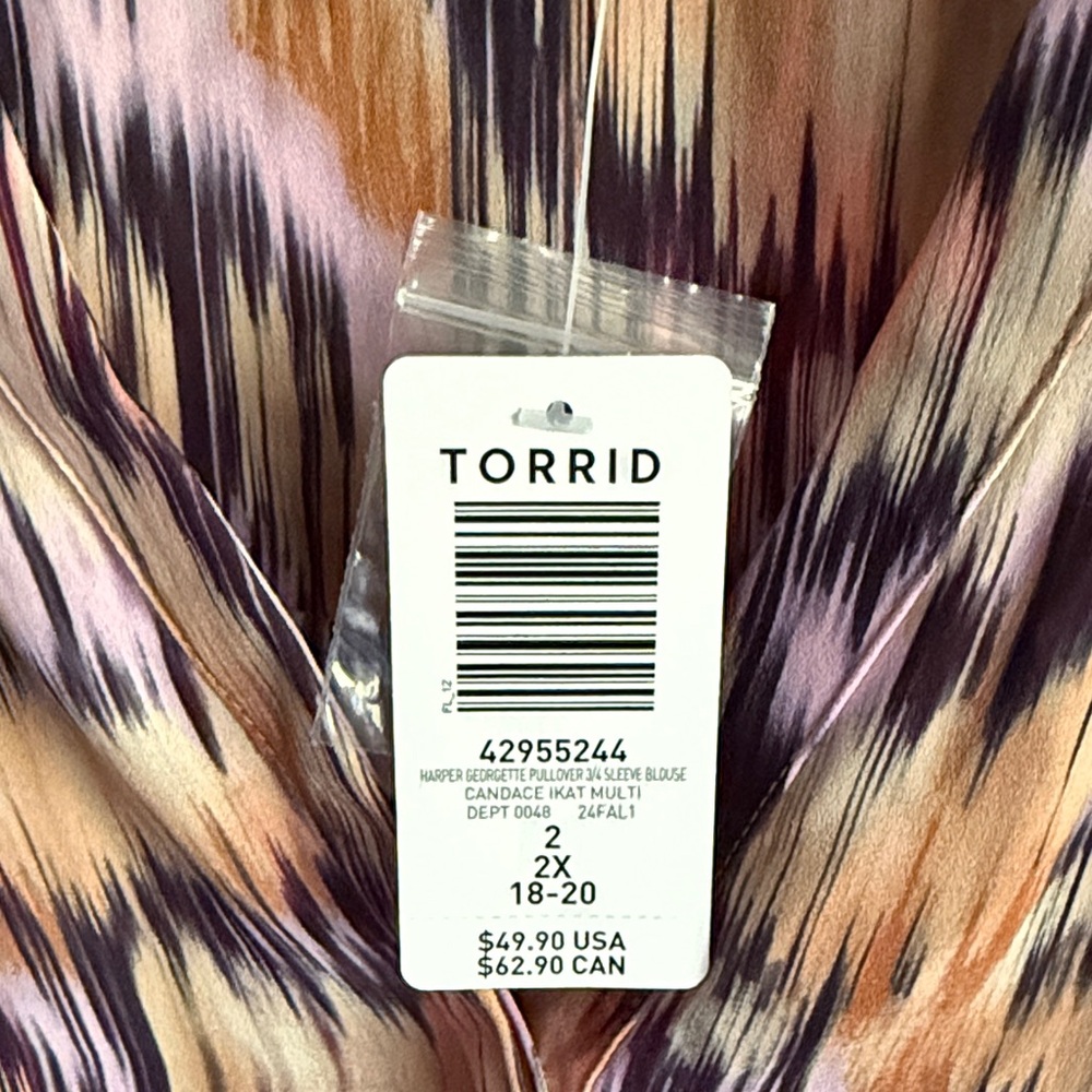 Torrid Multicolor Abstract Blouse - Picture 2 of 2